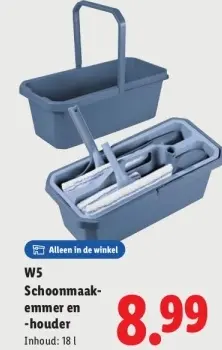 Aanbieding: Schoonmaak-emmer en -houder
