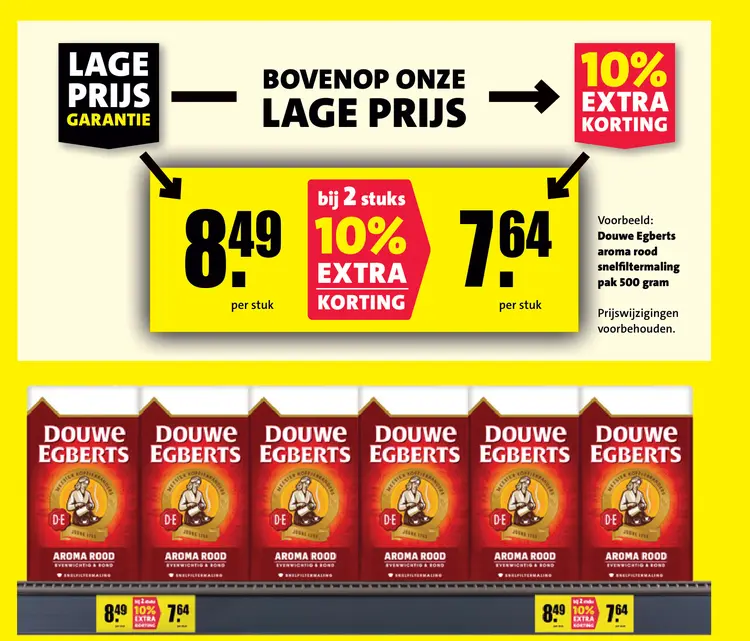 Aanbieding: Douwe Egberts aroma rood snelfiltermaling