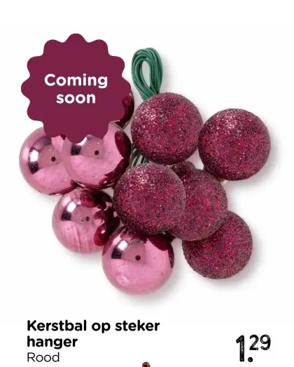 Aanbieding: Kerstbal op steker hanger
