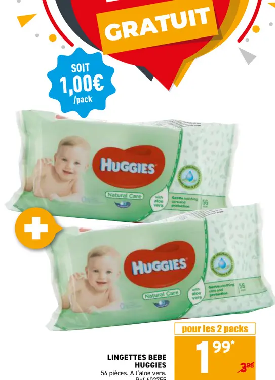 Offre: Lingettes bebe