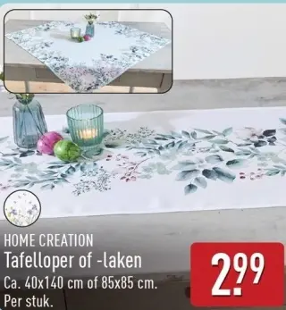 Aanbieding: Tafelloper of -laken