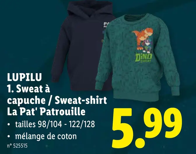 Offre: Sweat à capuche / Sweat-shirt La Pat' Patroui