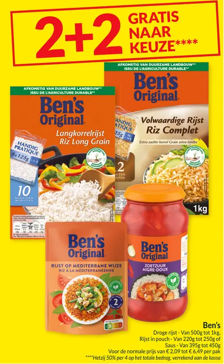 Aanbieding: Droge rijst, Rijst in pouch, Saus