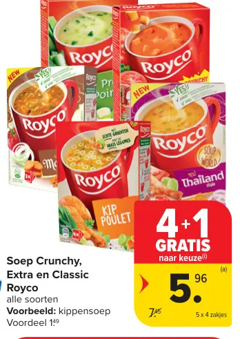Aanbieding: Soep Crunchy, Extra en Classic