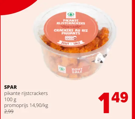 Promotie: pikante rijstcrackers