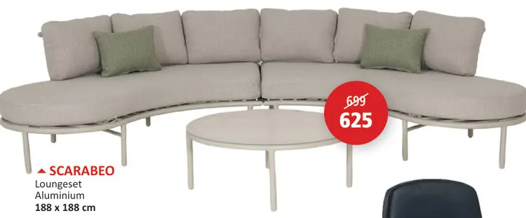 Promotie: SCARABEO Loungeset Aluminium
