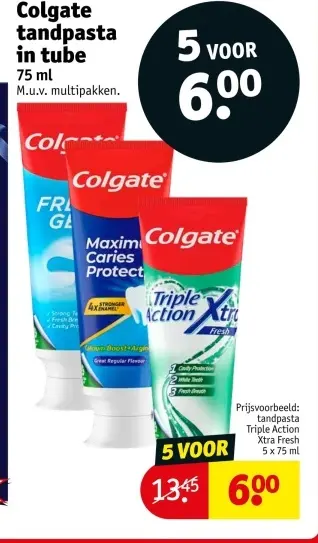 Aanbieding: tandpasta in tube