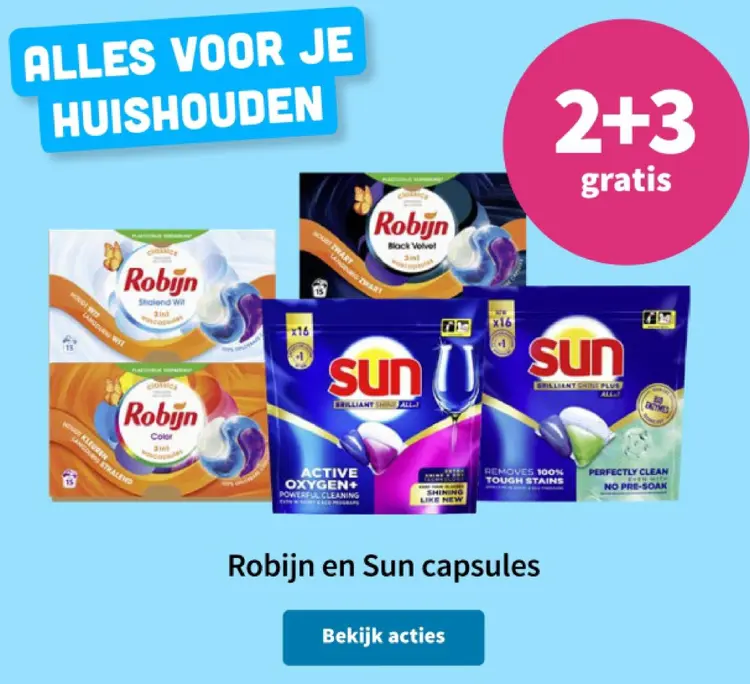 Aanbieding: Robijn en Sun capsules