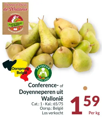 Promotie: Conference- of Doyenneperen uit Wallonië