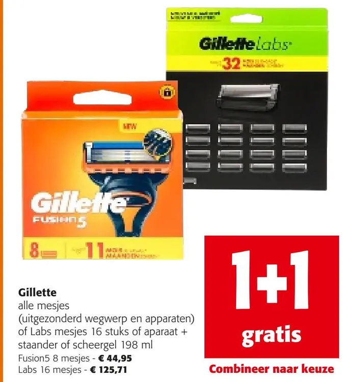Aanbieding: Gillette alle mesjes