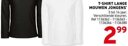 Promotie: T-shirt lange mouwen