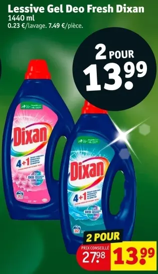 Offre: Lessive Gel Deo Fresh