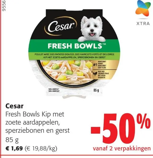Aanbieding: Fresh Bowls Kip met zoete aardappelen, sperziebonen en gerst