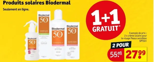 Offre: Produits solaires Biodermal