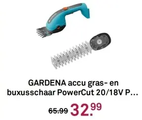 Aanbieding: GARDENA accu gras- en buxusschaar PowerCut 20