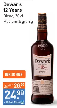 Aanbieding: Dewar's 12 Years 70CL