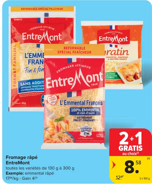 Offre: Fromage râpé