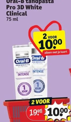 Promotie: tandpasta Pro 3D White Clinical