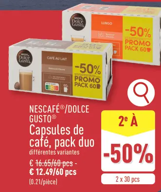 Offre: Capsules de café, pack 