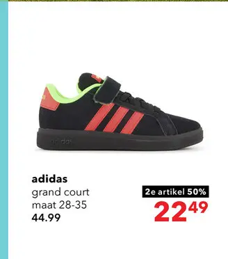 Aanbieding: Adidas Grand Court 00s El C jongens sneakers zwart rood