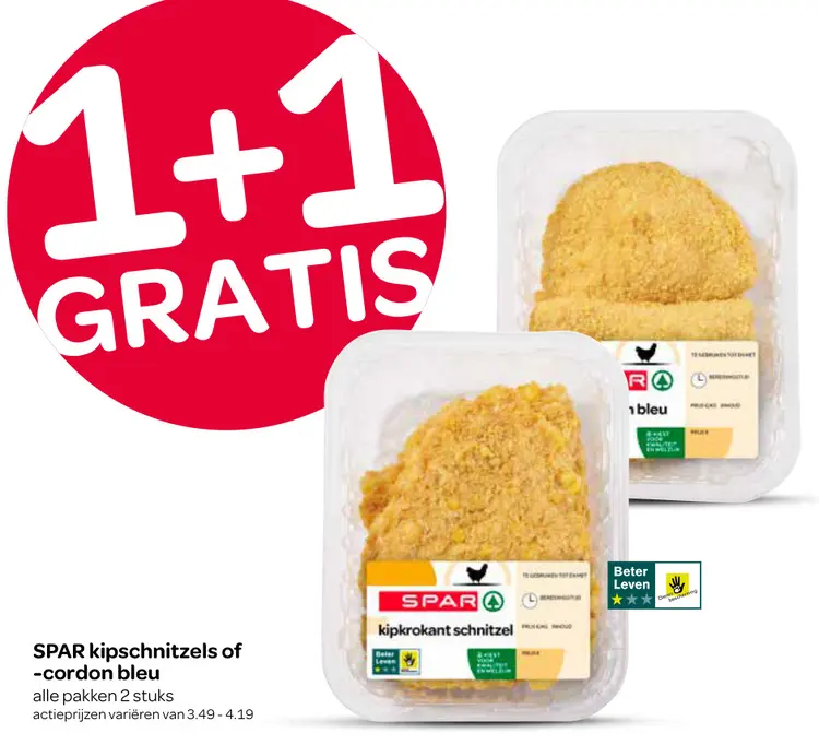 Aanbieding: Kipschnitzels of -cordon bleu