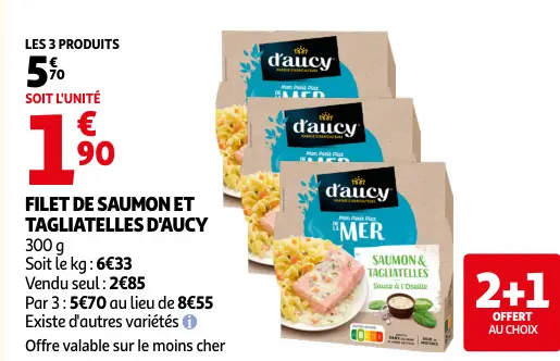 Offre: Filet de saumon et tagliatelles