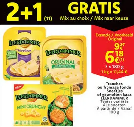 Offre: Tranches ou fromage fondu / Sneetjes of gesmolten kaas