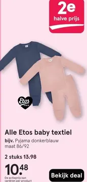 Aanbieding: Alle Etos baby textiel