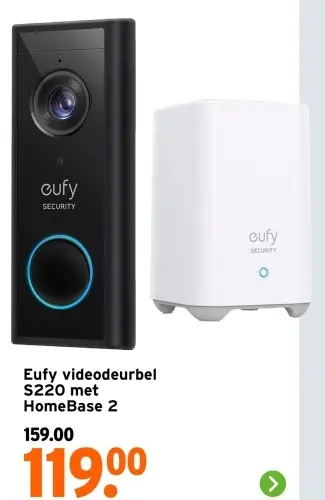 Aanbieding: Videodeurbel S220 met HomeBase 2