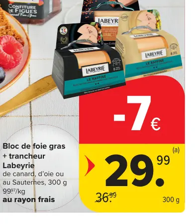 Offre: Bloc de foie gras + trancheur