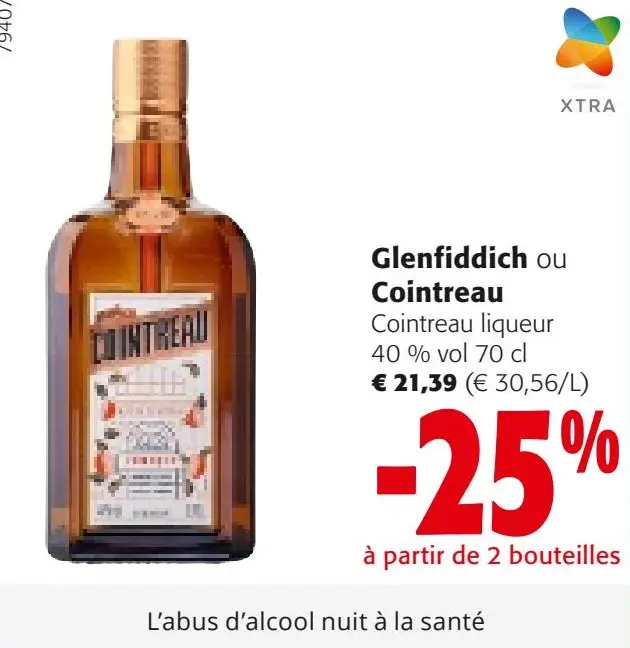 Offre: Glenfiddich ou Cointreau
