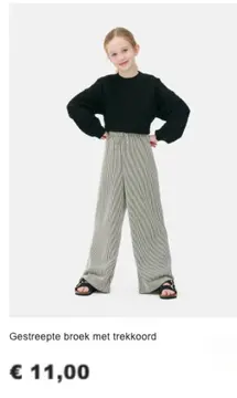 Aanbieding: Gestreepte broek met trekkoord
