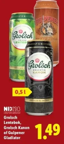 Aanbieding: Grolsch Lentebok, Grolsch Kanon 