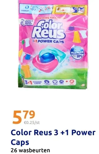 Aanbieding: Color Reus 3 +1 Power Caps