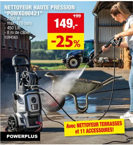 Offre: Powerplus POWXG90421 nettoyeur haute pression 2200W