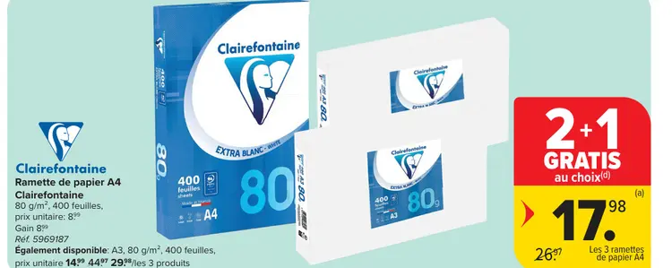 Offre: Ramette de papier A4