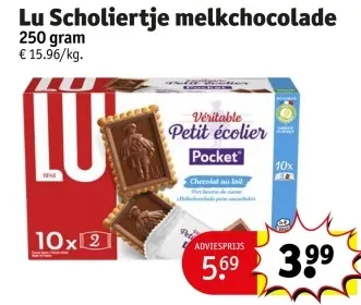Aanbieding: Scholiertje melkchocolade