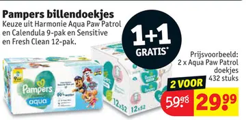 Aanbieding: Pampers billendoekjes