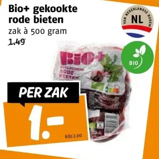 Aanbieding: Bio+ gekookte rode bieten