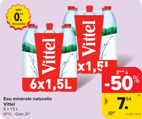 Offre: Eau minérale naturelle