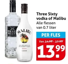 Aanbieding: Vodka of Malibu