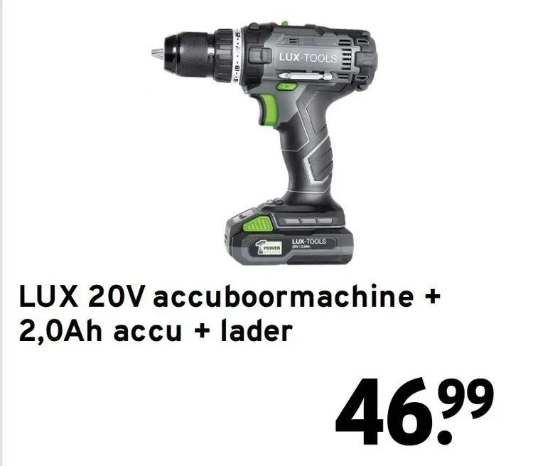 Aanbieding: 20V accuboormachine