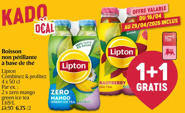 Offre: Boisson non pétillante à base de thé