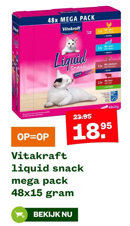Aanbieding: Liquid snack mega pack 48x15 gram