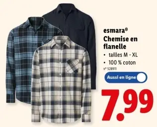 Offre: Chemise en flanelle