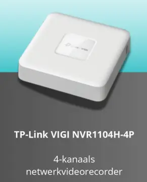 Aanbieding: TP-Link VIGI NVR1104H-4P