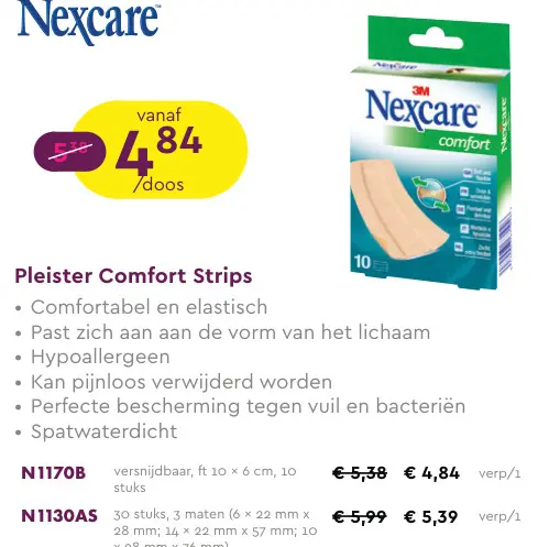 Promotie: Pleister Comfort Strips