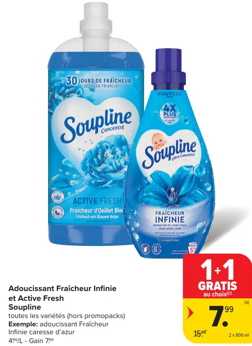 Offre: Adoucissant Fraîcheur Infinie et Active Fresh