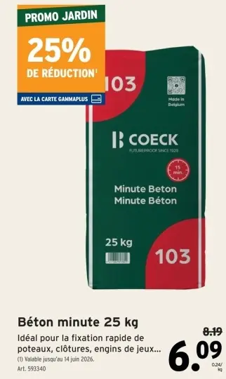 Offre: Béton minute