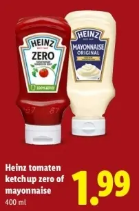 Aanbieding: Tomaten ketchup zero of mayonaise